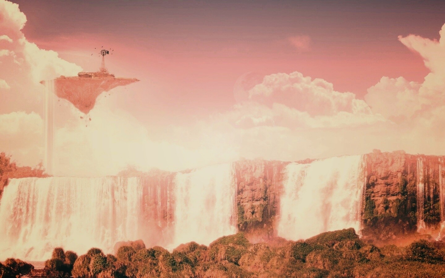 Ферма на летающем острове обои