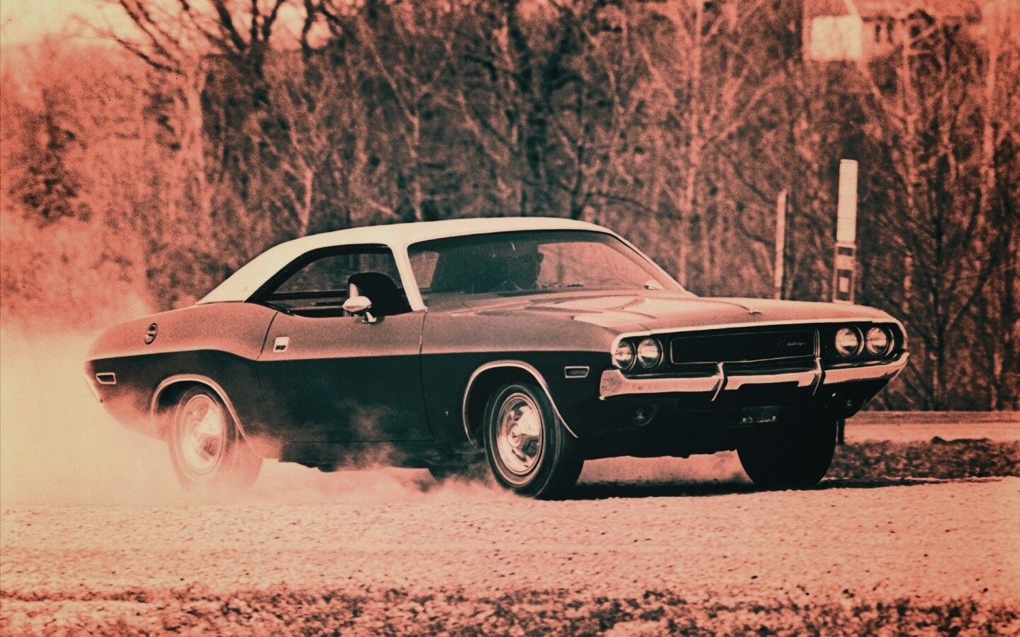 Черно-белое фото Dodge обои