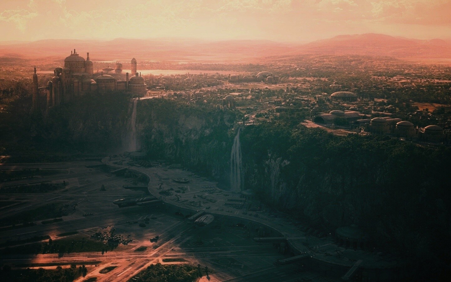 Космопорт в джунглях обои