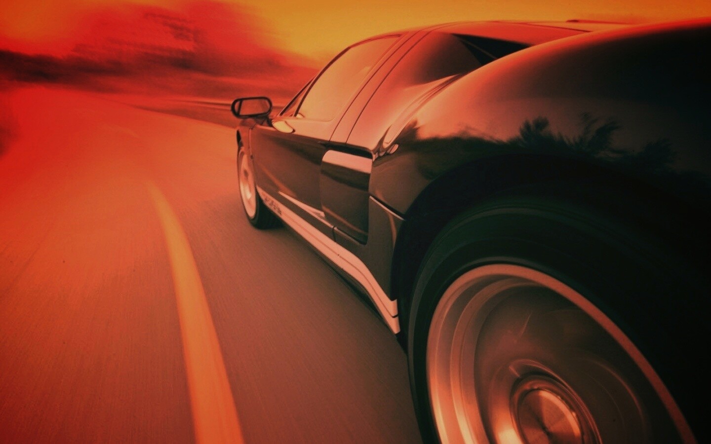 Авто на повороте обои