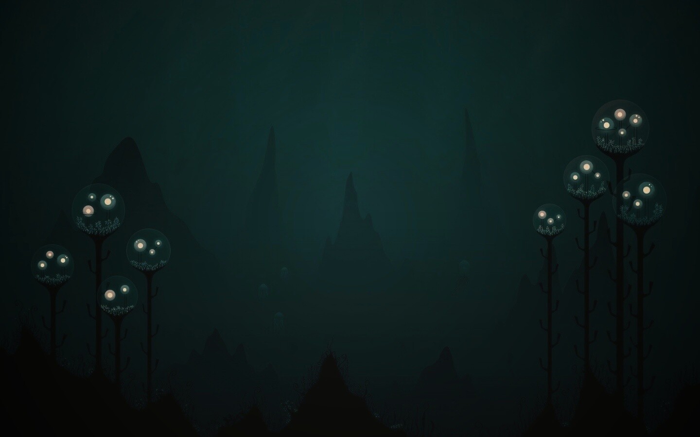 Мрачные горы обои