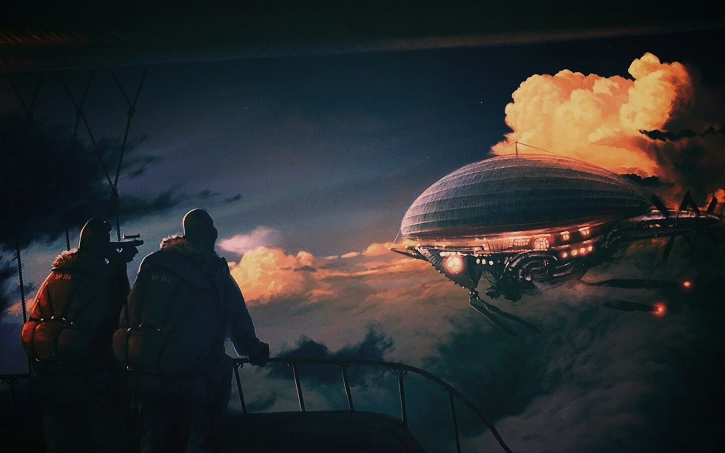 Инопланетный дирижабль обои