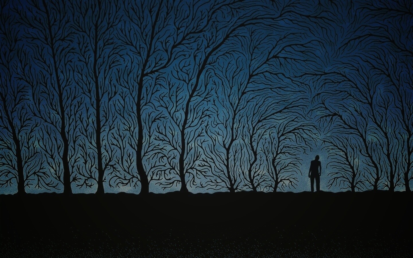 Смыкающиеся деревья обои