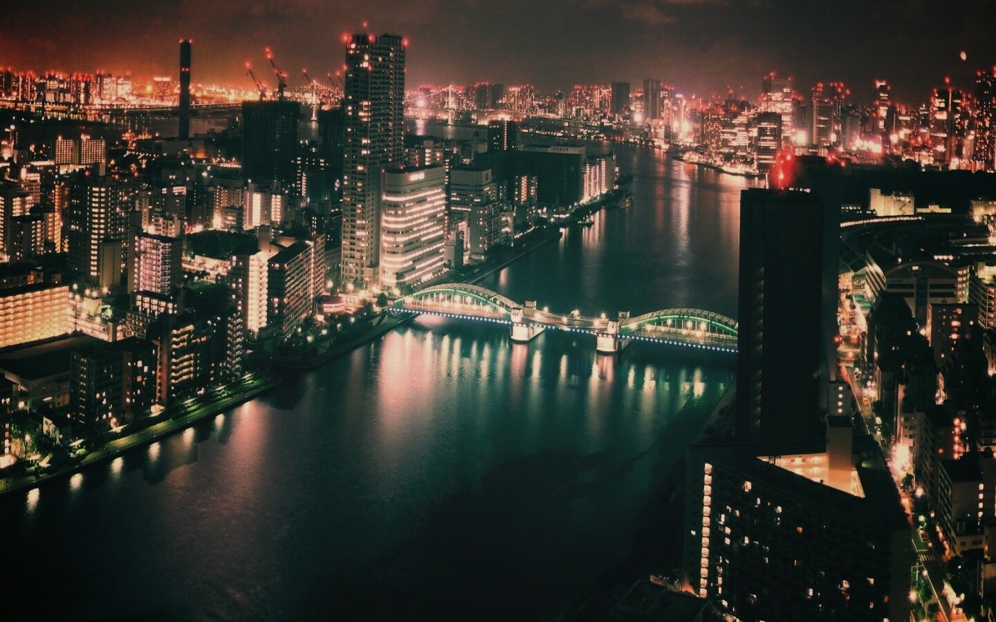 Панорама Токио обои