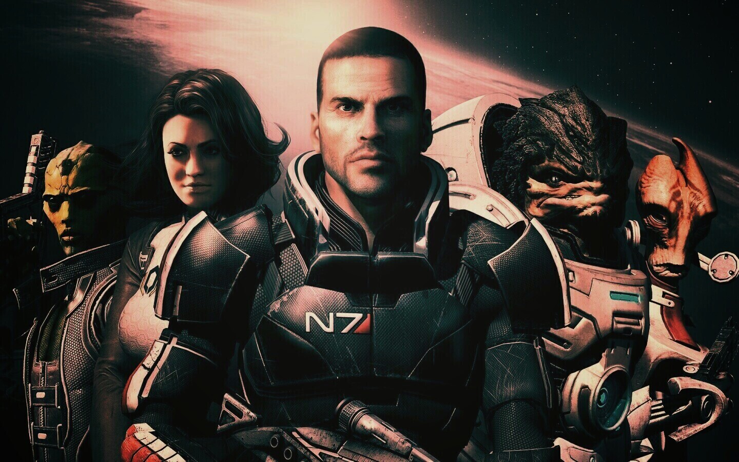 Mass Effect N7 обои