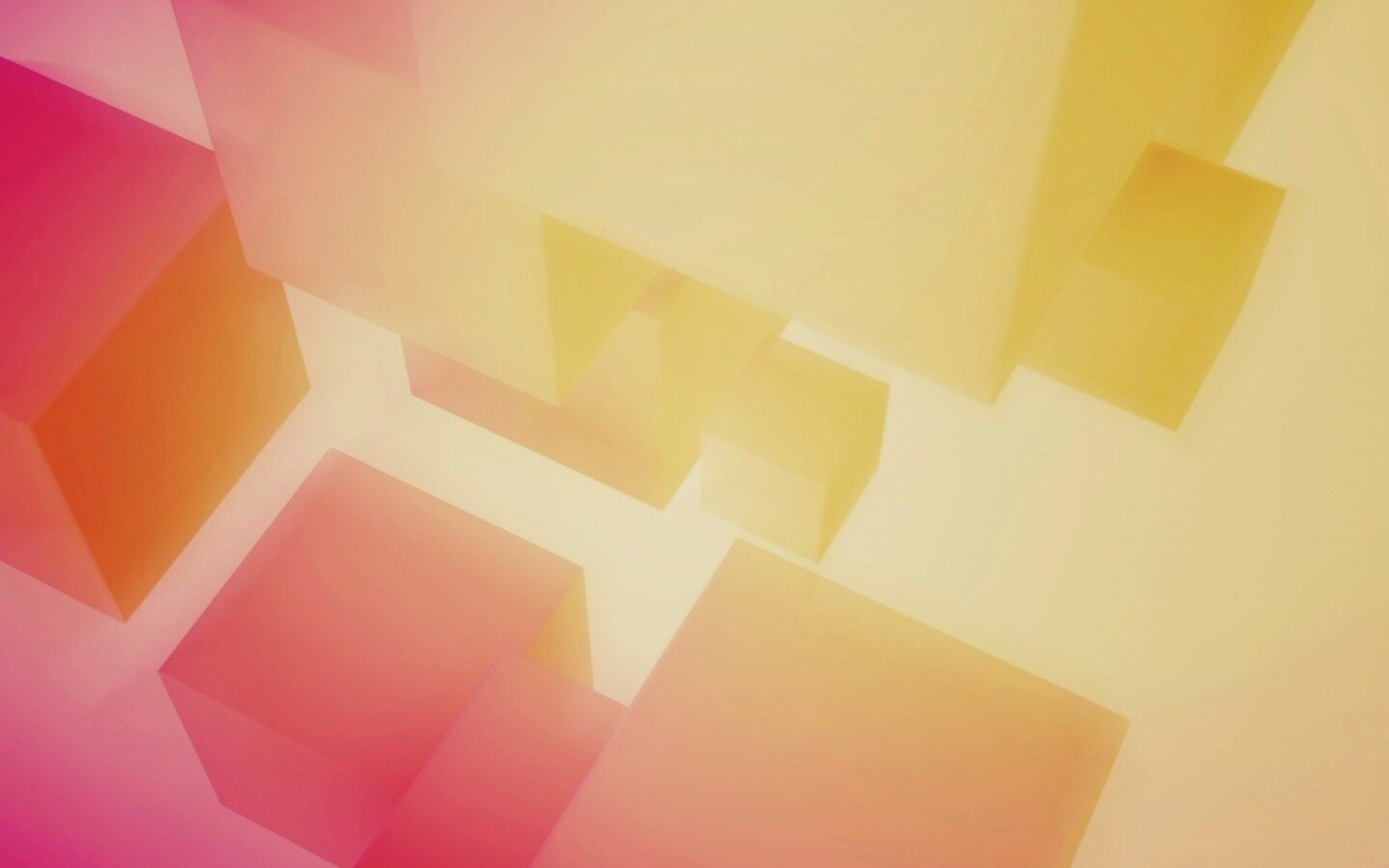 Розовые и желтые кубики обои