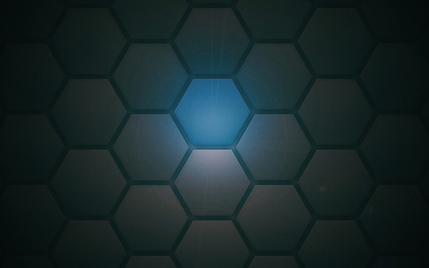 Светящийся синий шестиугольник обои