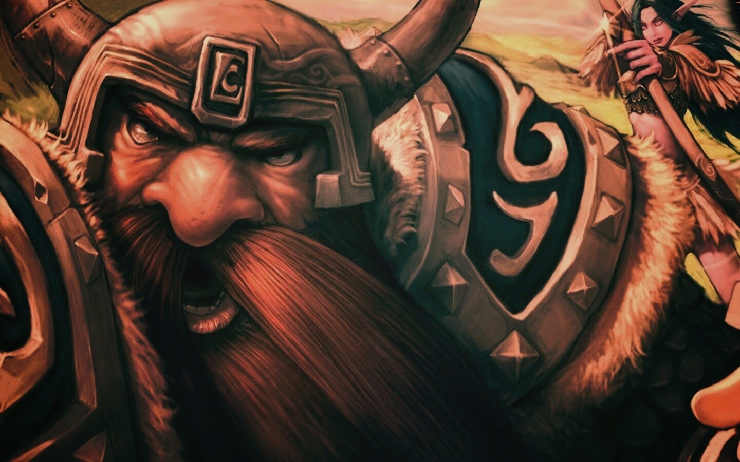 Гном убегающий от ночной эльфийки обои