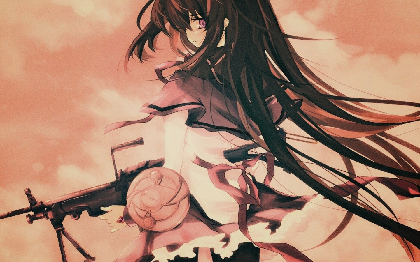 Девушка с автоматом обои