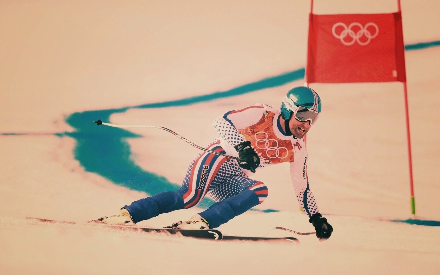 Лыжник на олимпиаде обои