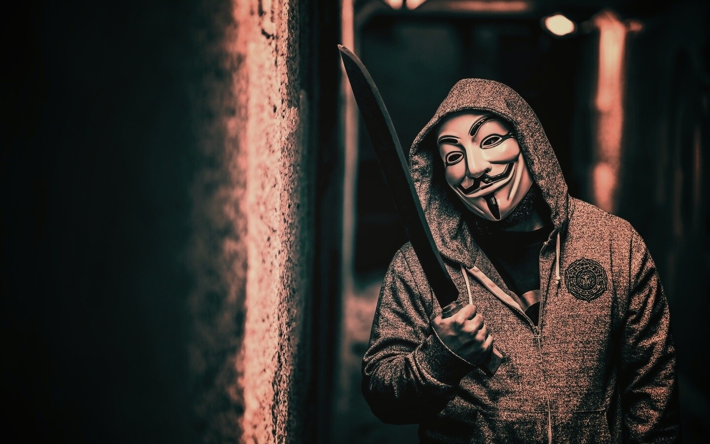 Человек в маске анонимуса обои