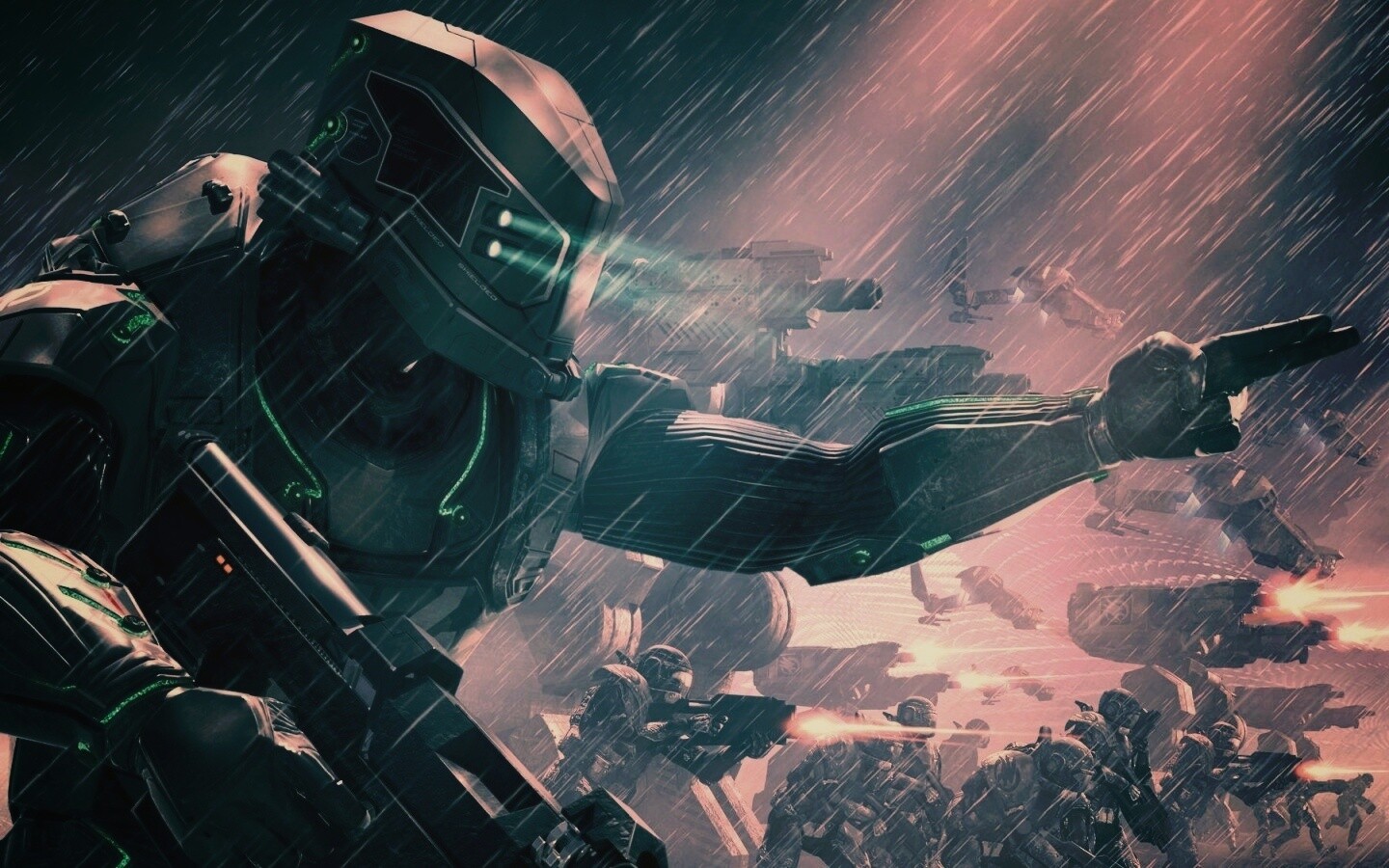 Бой под дождем обои