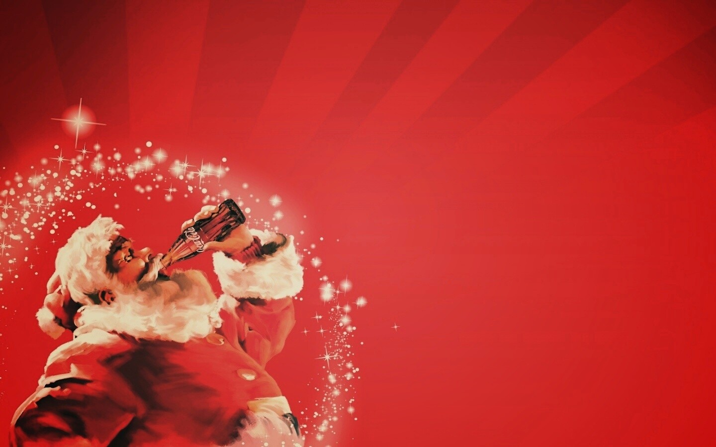 Санта Клаус с кока-колой обои