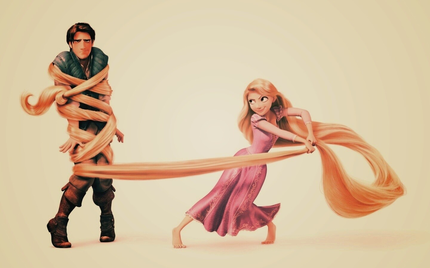 Рапунцель и пойманный Флин обои