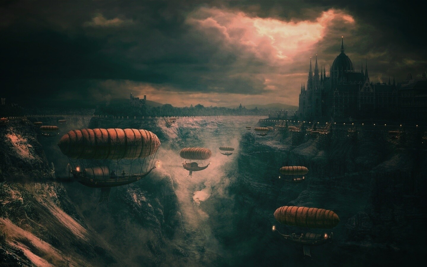 Фентезийный Будапешт обои