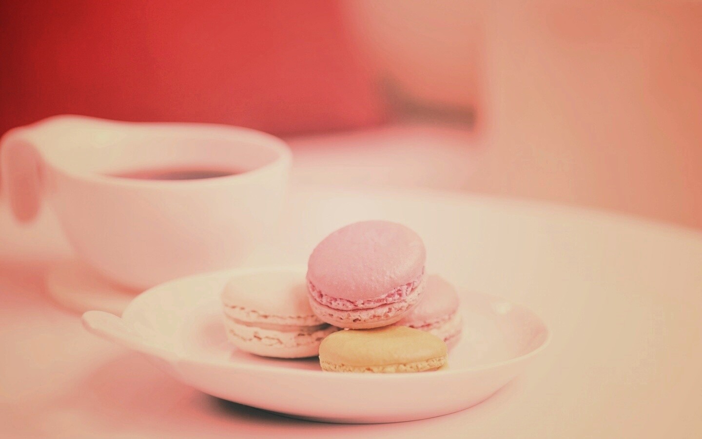 Кофе с пирожным обои