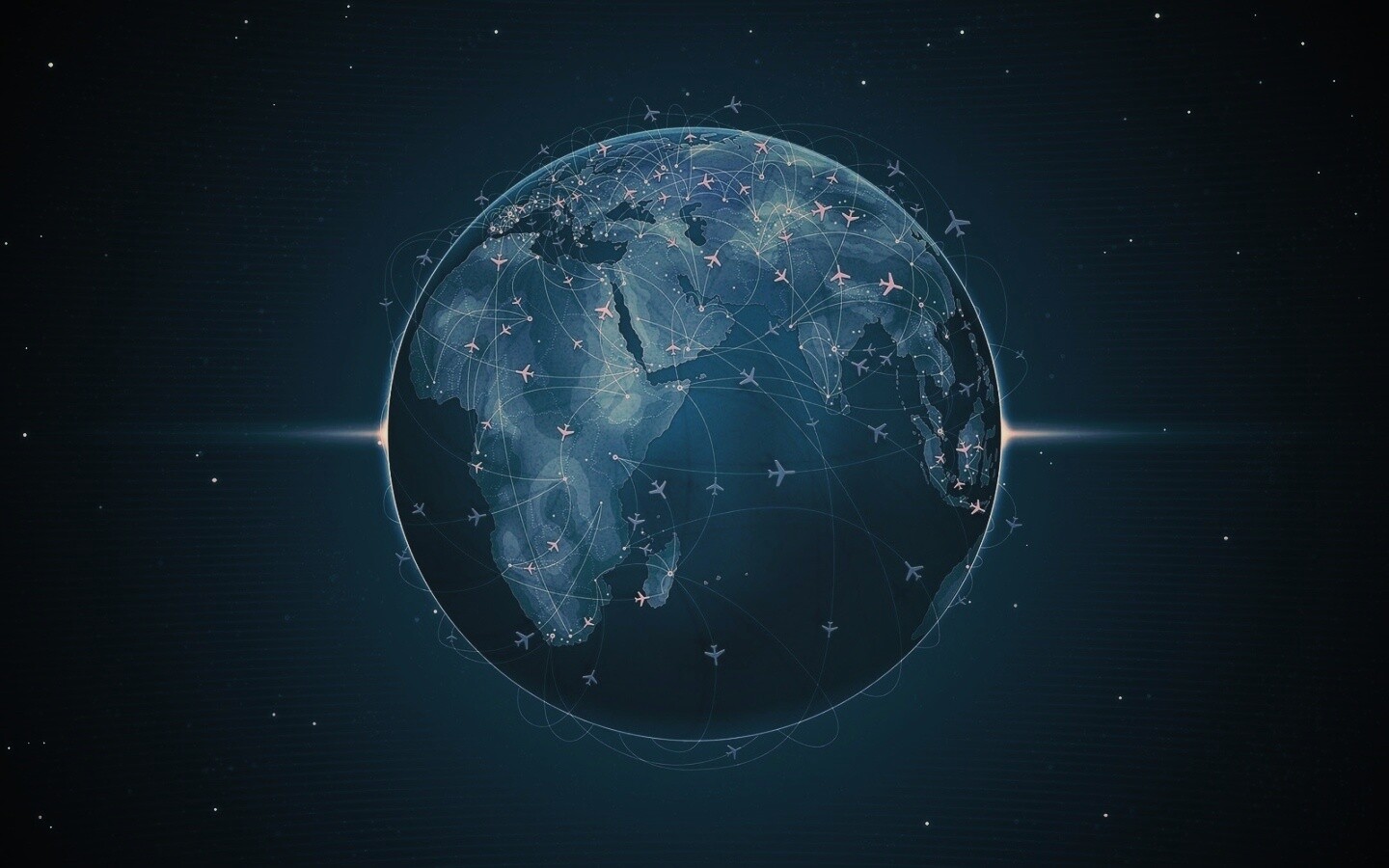 Маршруты самолетов обои