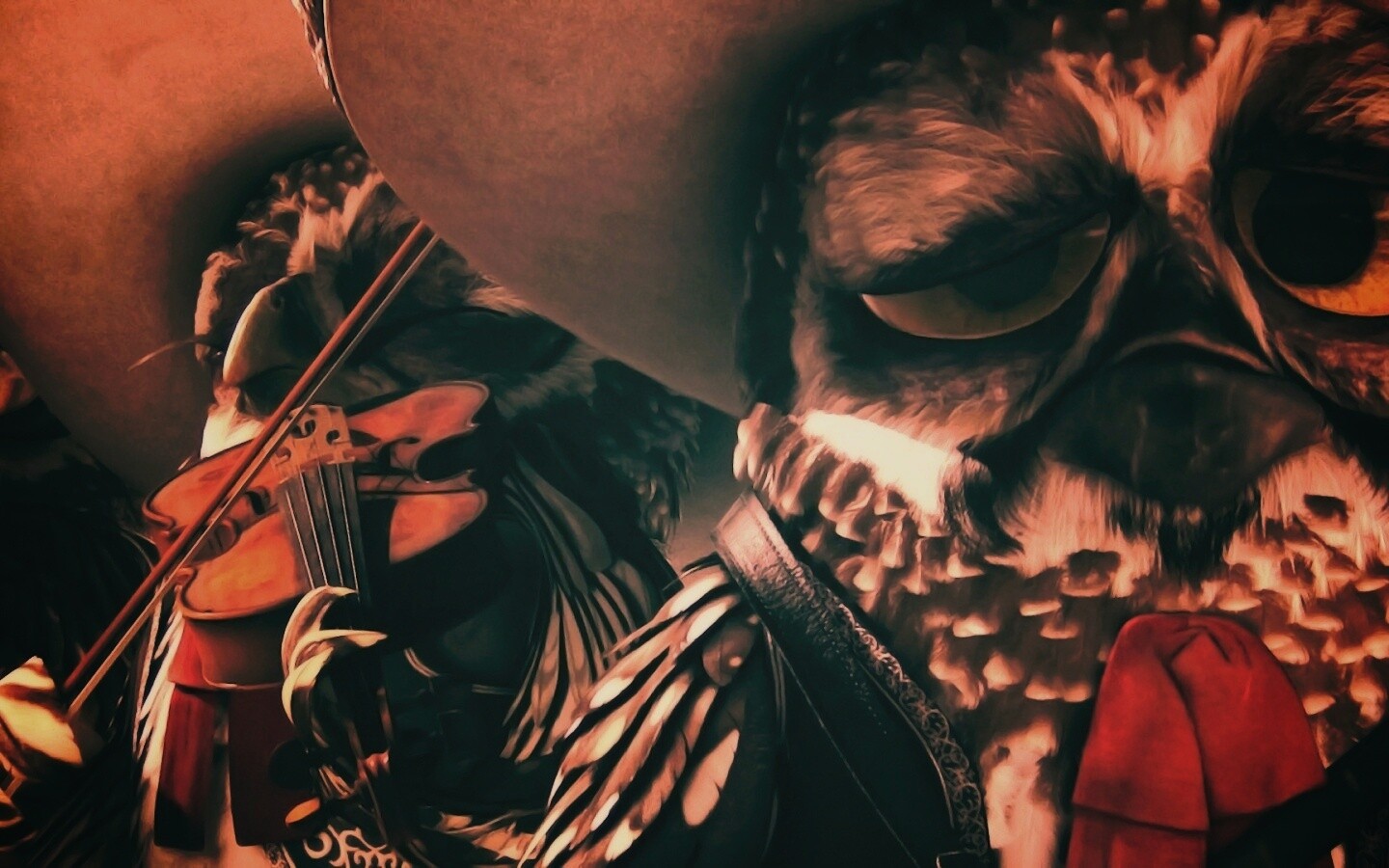 Совы-мариачи из Ранго обои