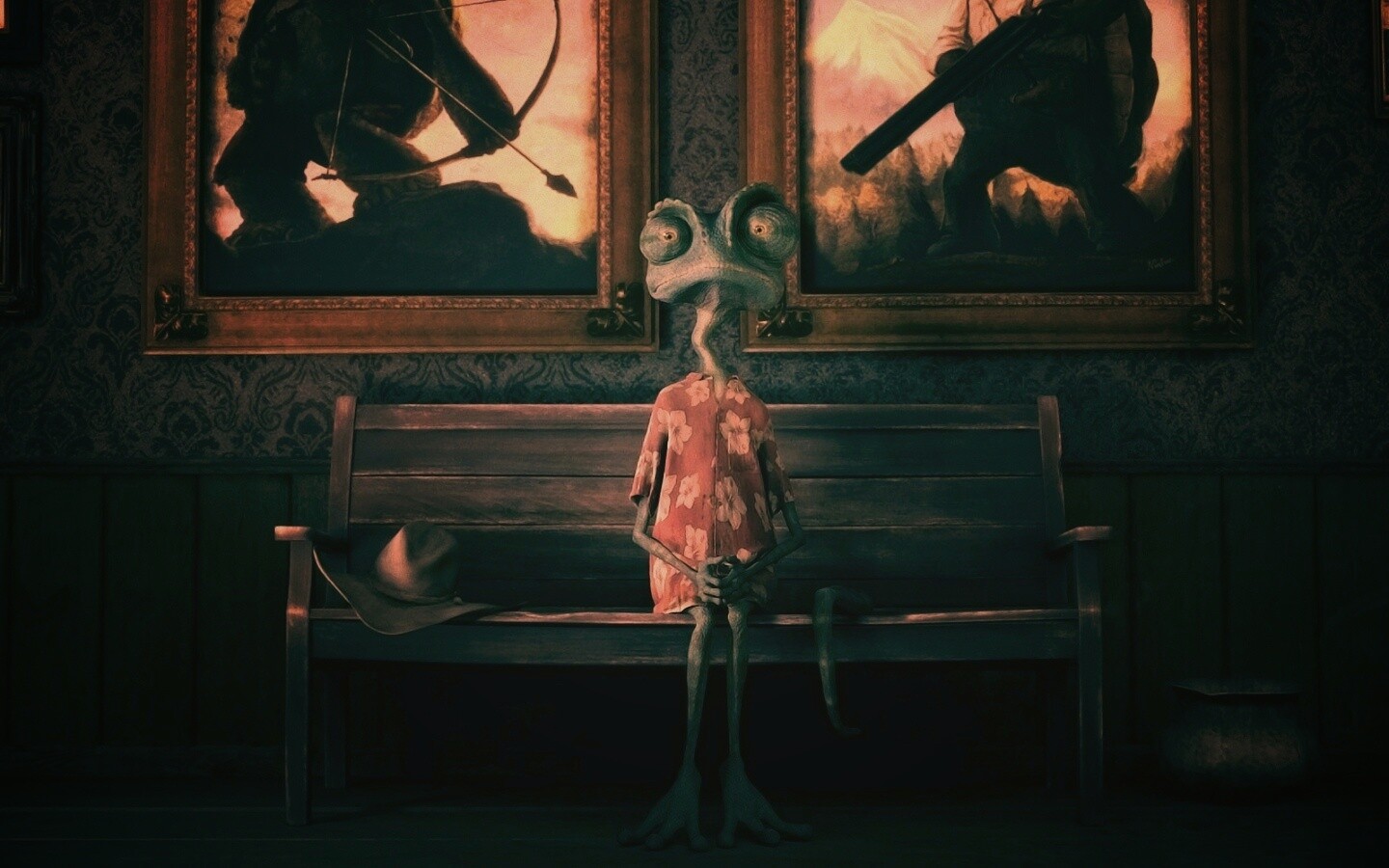 Ранго между двух картин обои