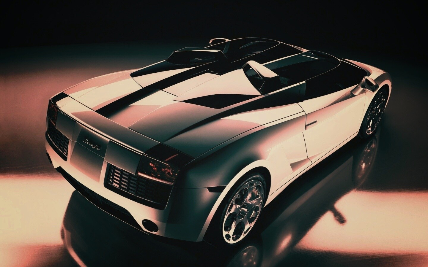 Светло-Серый Lamborghini (Сзади) обои