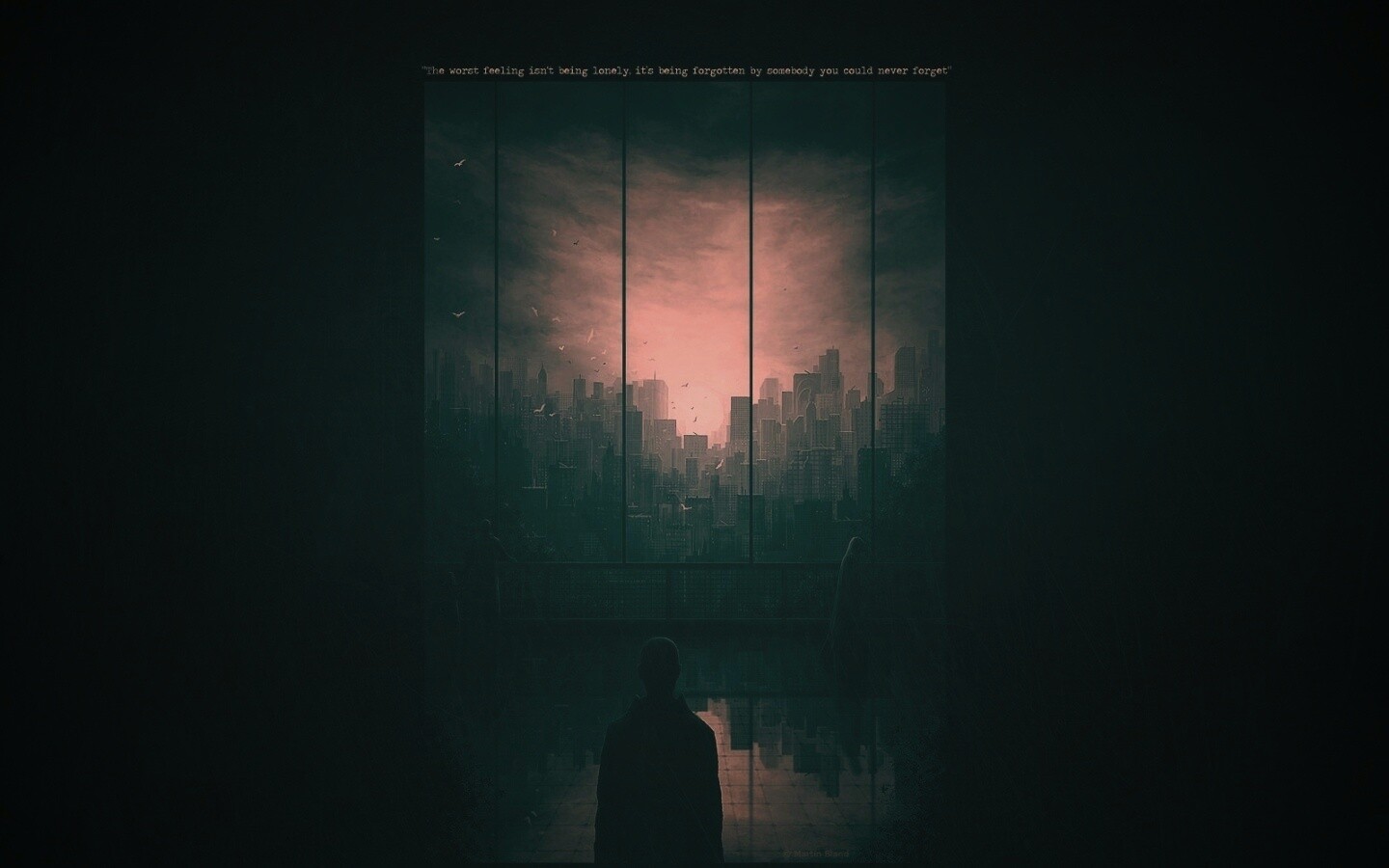 Человек в тени обои