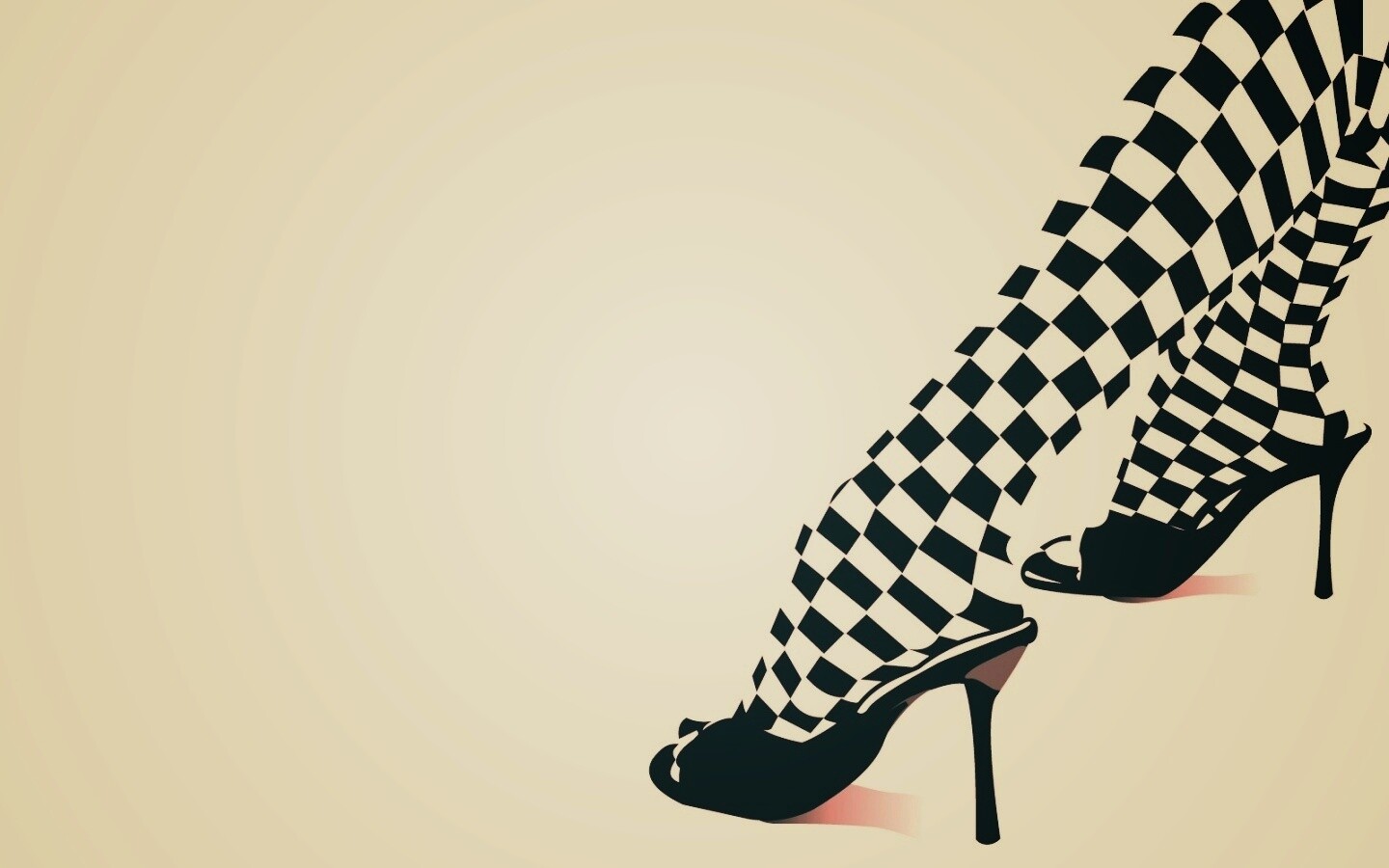 Ножки в шахматных колготах обои