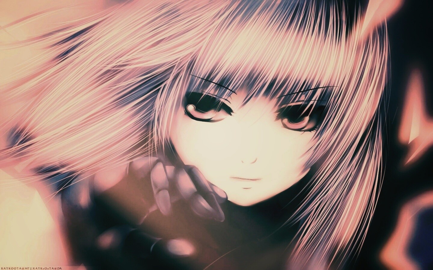 Девушка с голубыми волосами обои