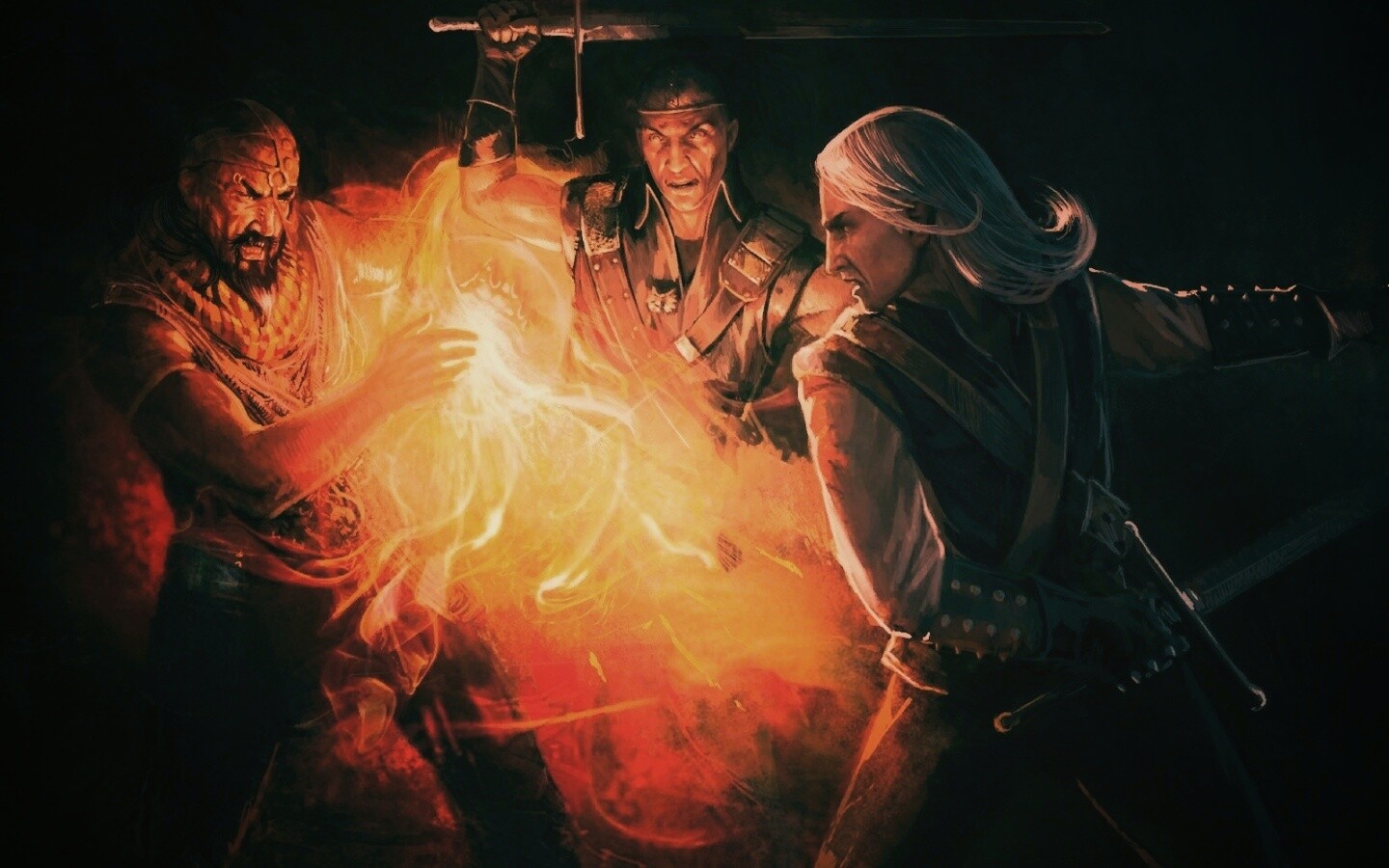 Геральт и Беренгар против Азара обои