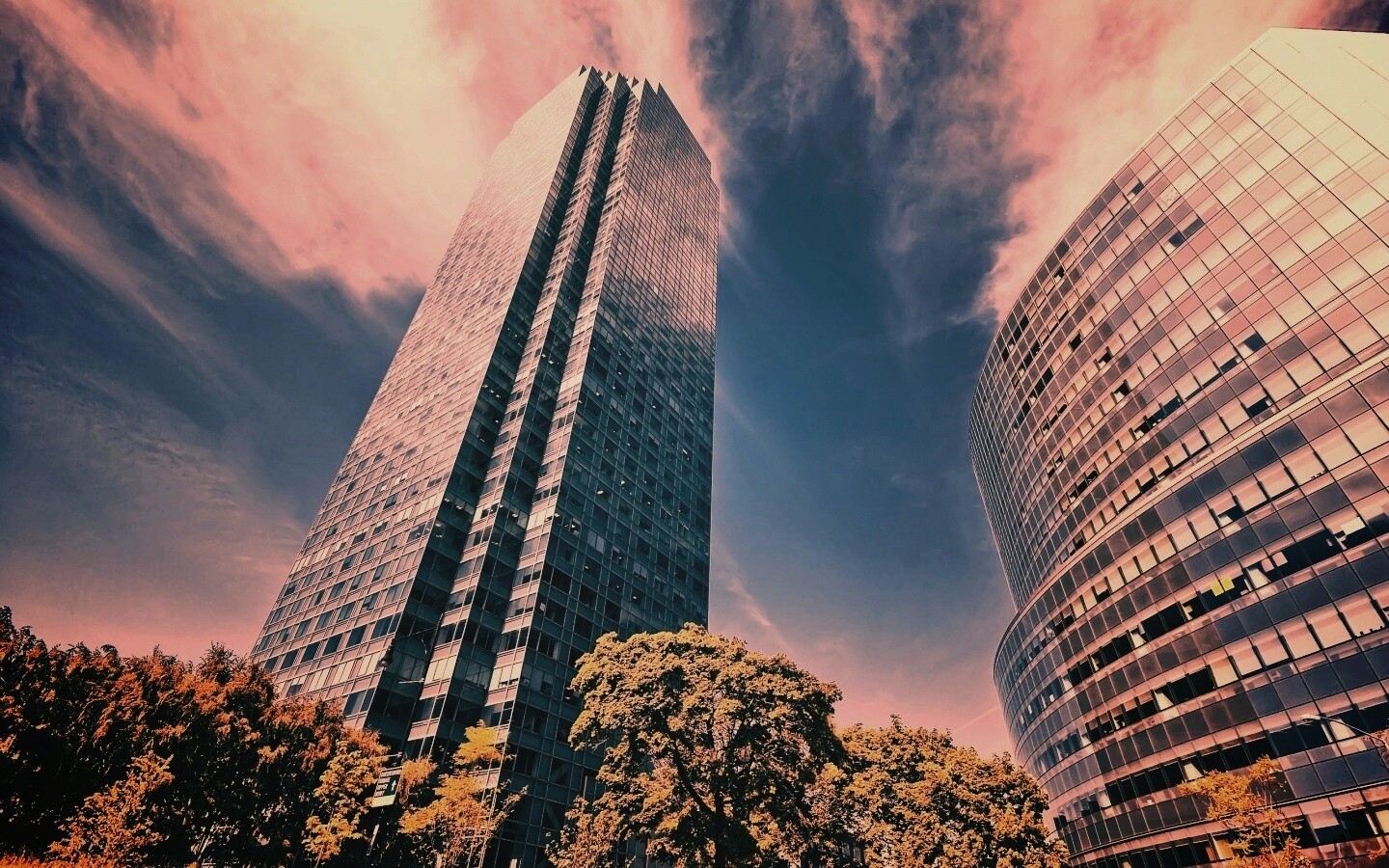 Осязательный Нью-Йорк с большими домами обои