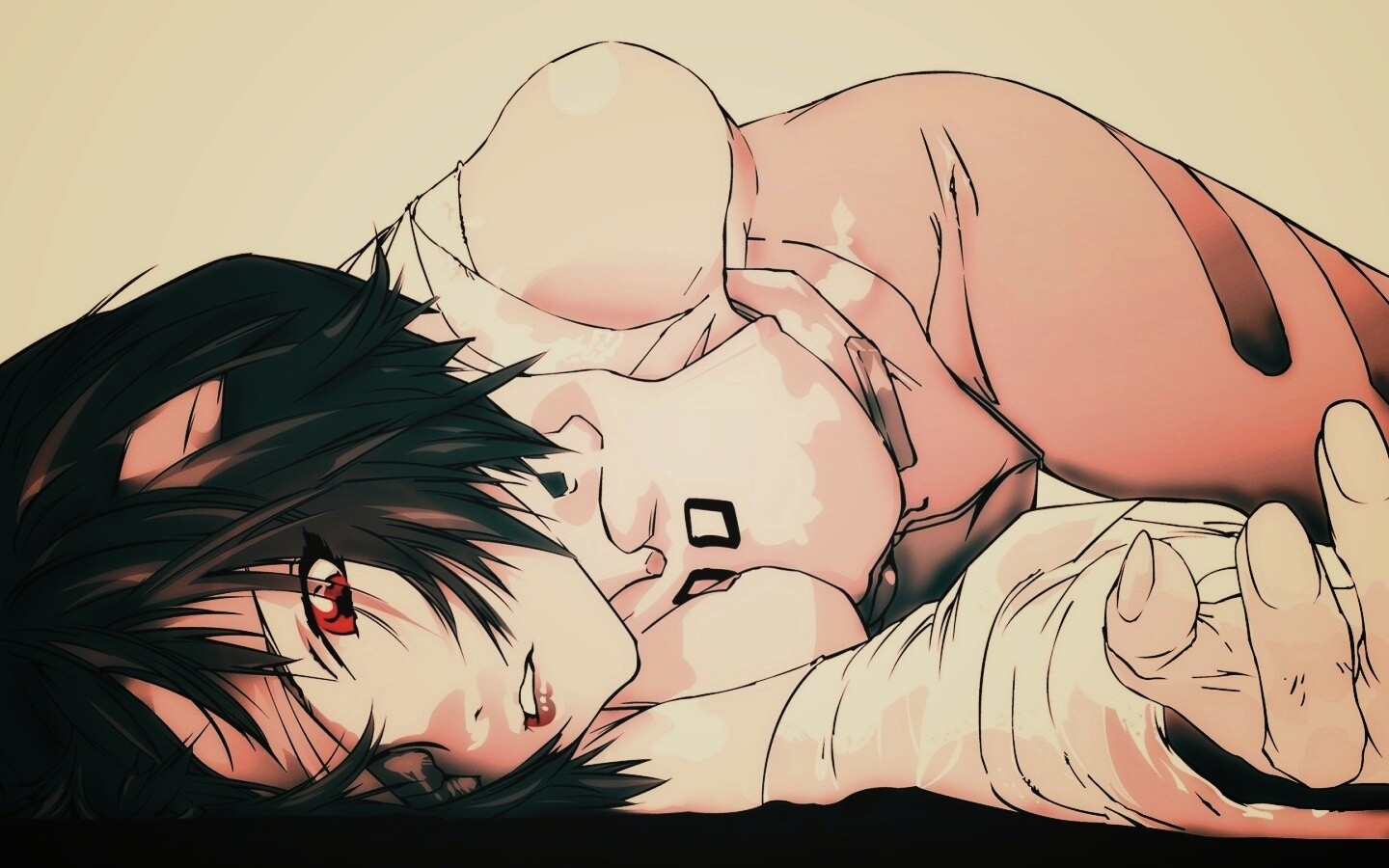 Девушка с красными глазами обои