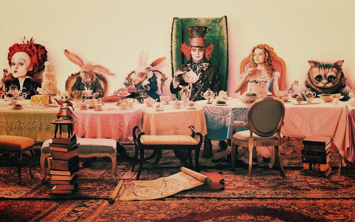 Чай в стране чудес обои