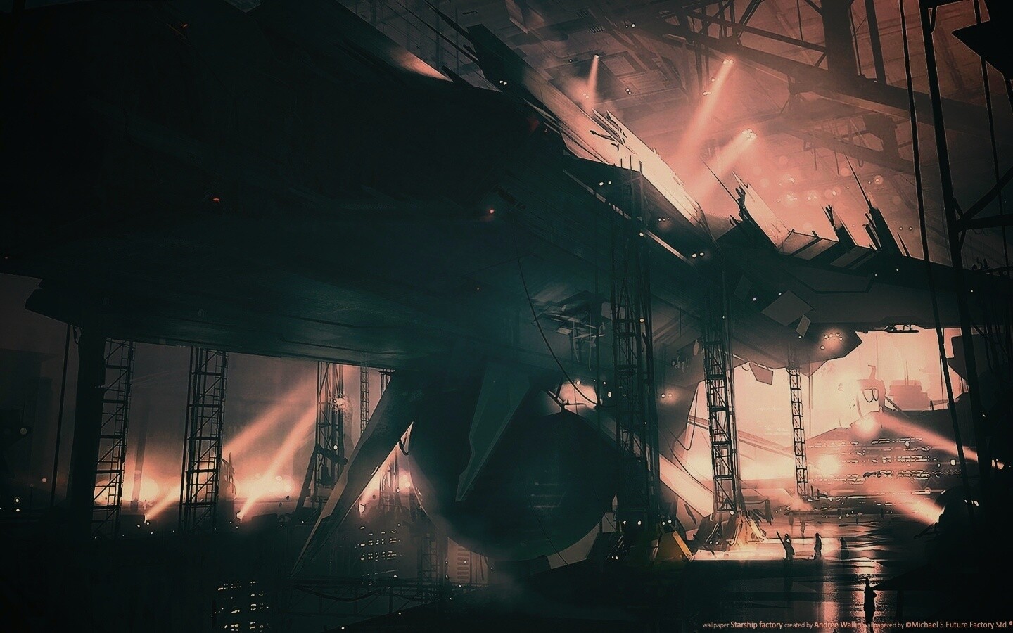 Сборка космического корабля обои