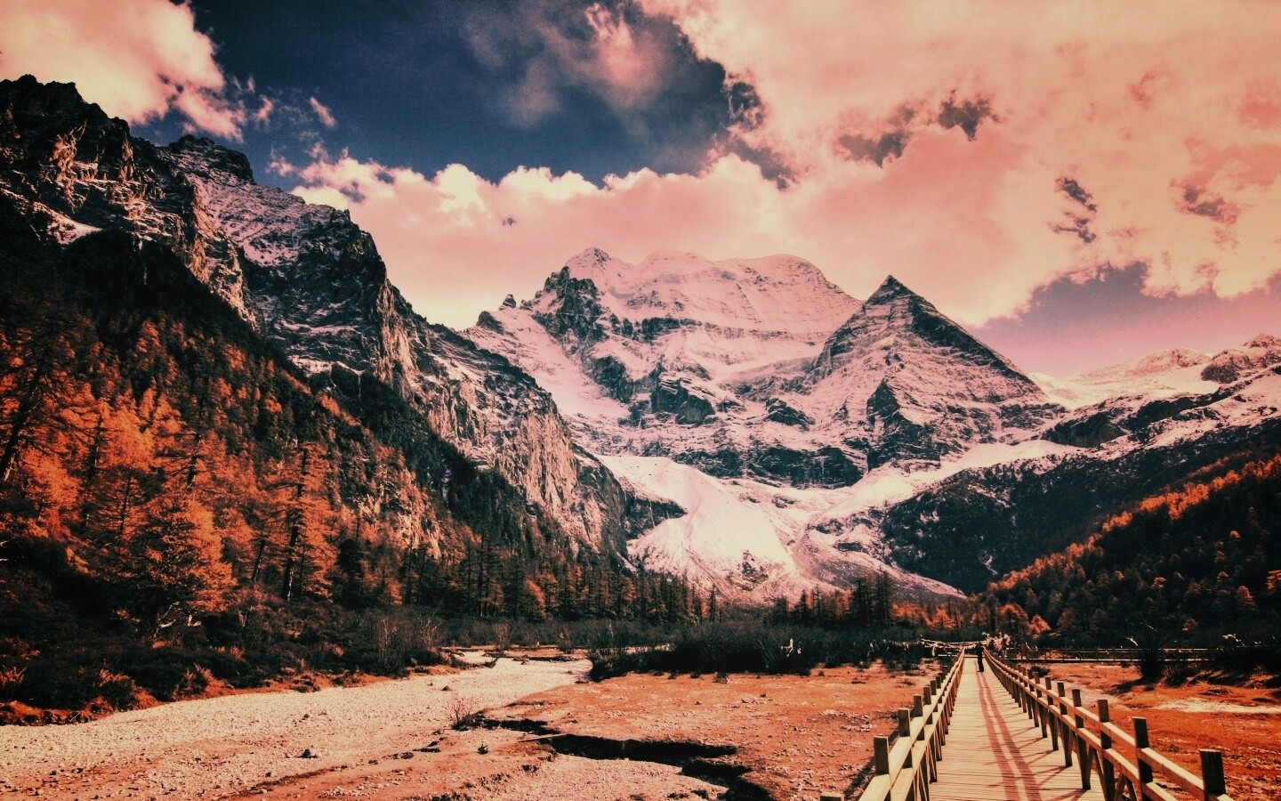 Дорога в горы обои