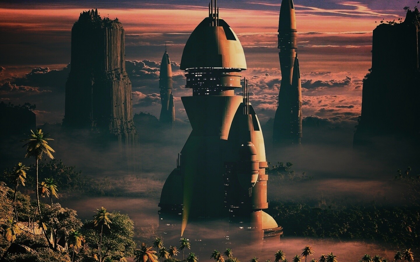 Город будущего обои