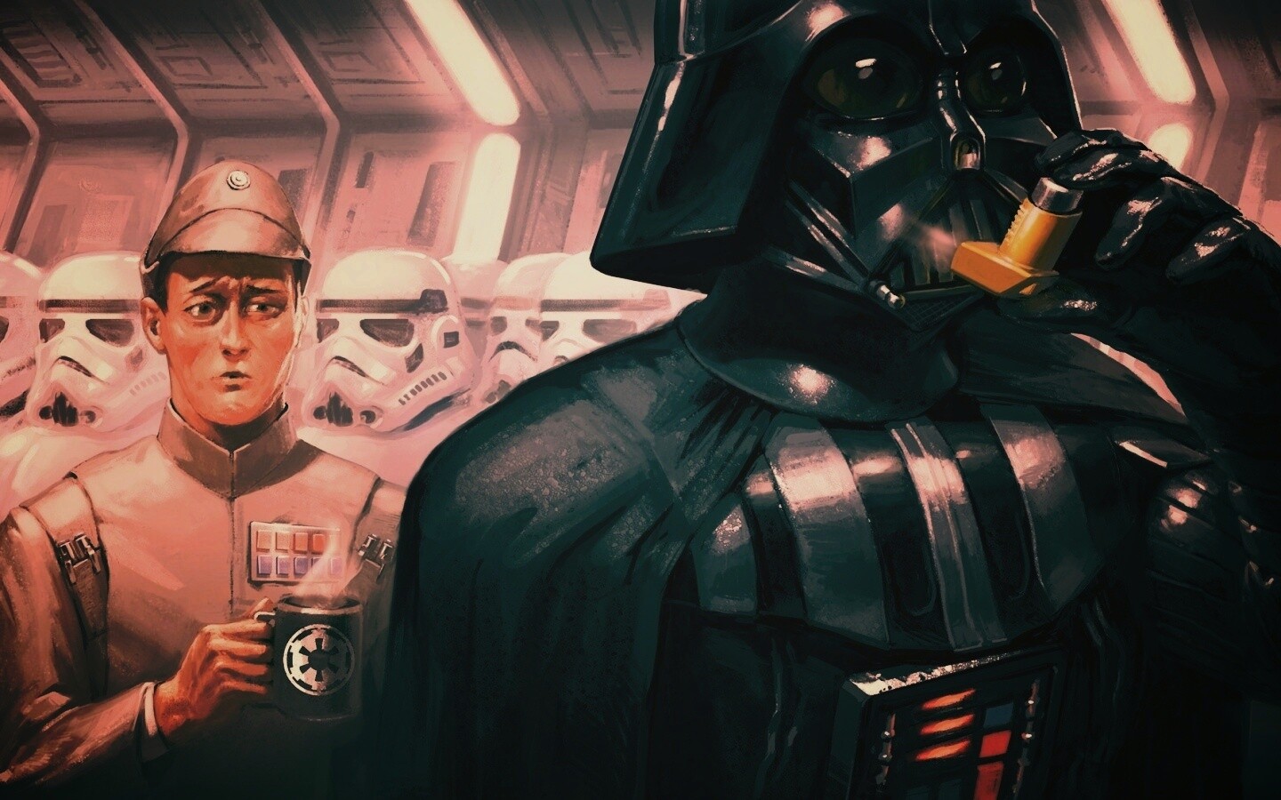 Дарт Вейдер с ингалятором обои