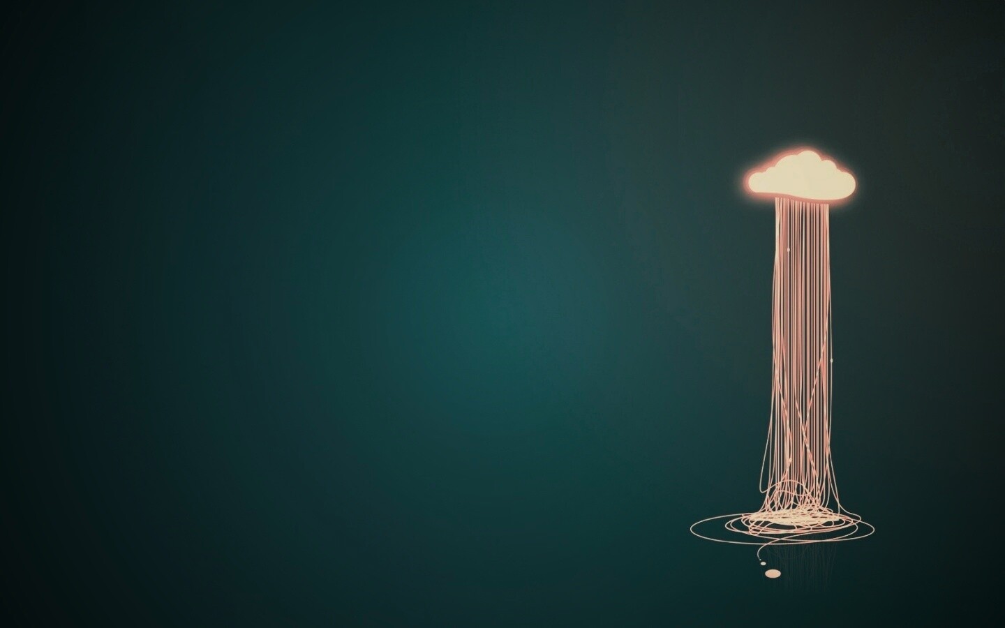 Тучка изливается нитями обои