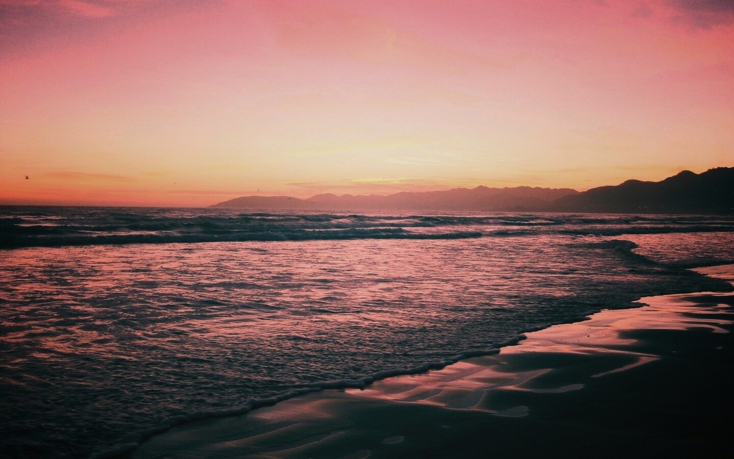 Восход на море обои