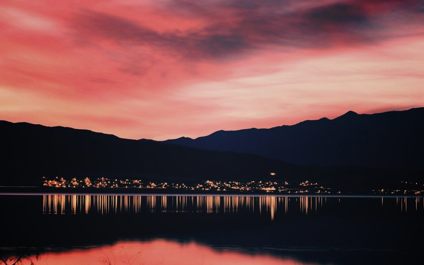 Закат на озере Юта обои