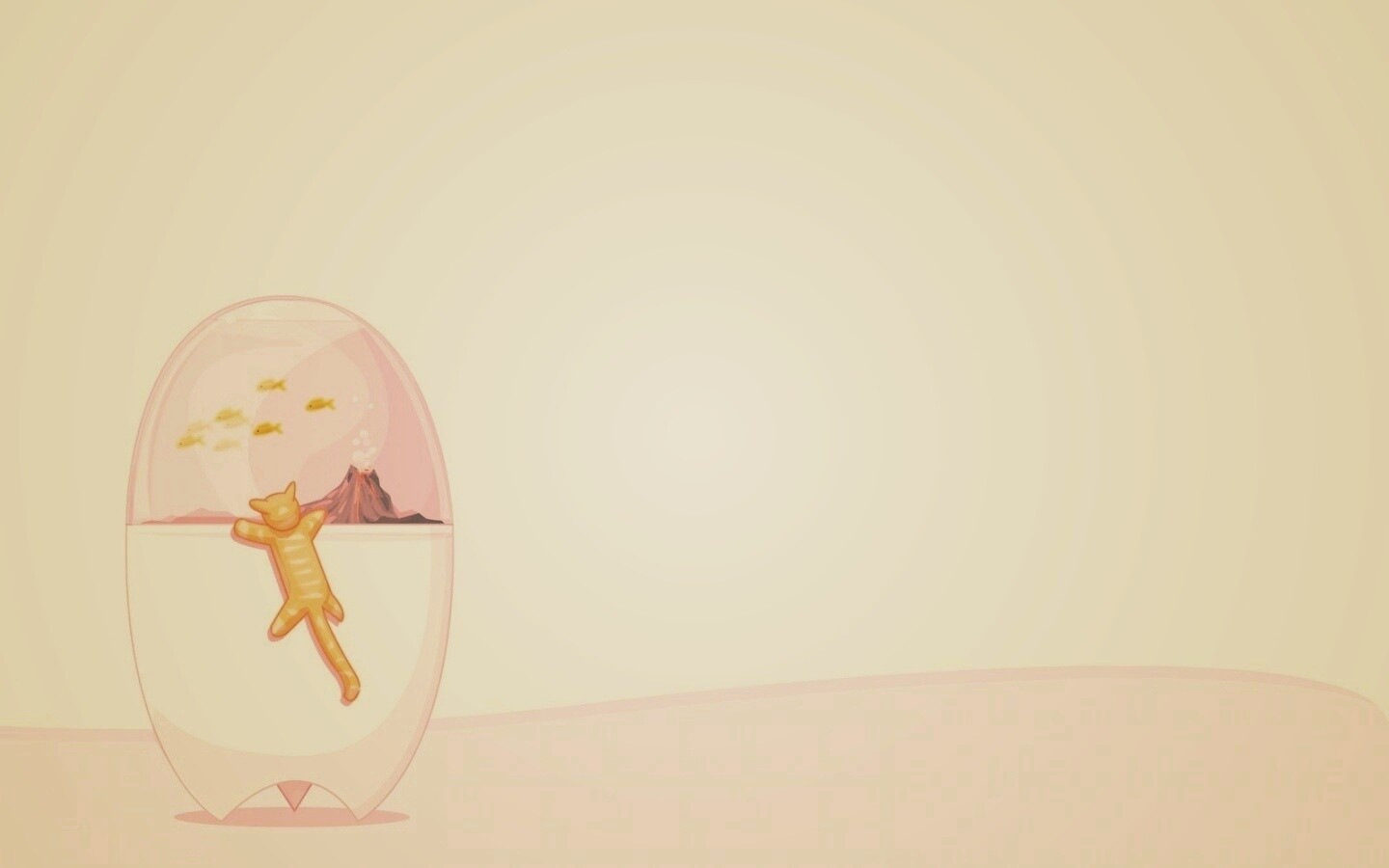 Кот прыгает на аквариум обои