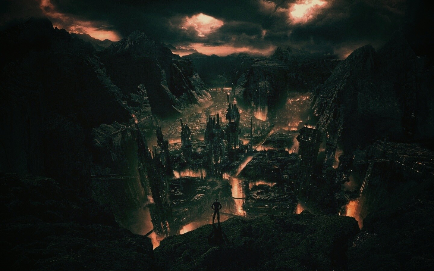 Таинственный город обои