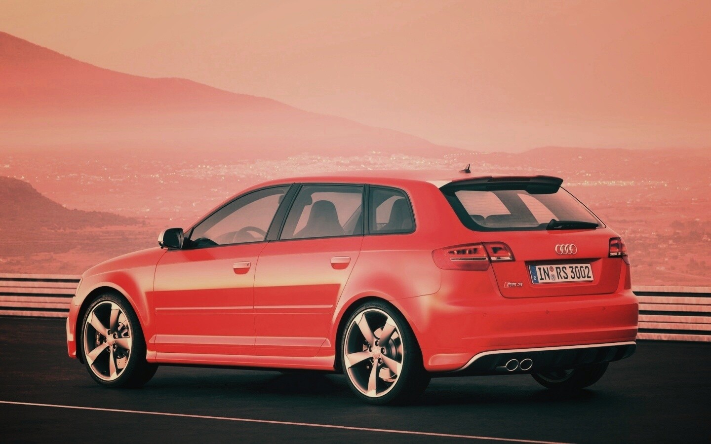 Ауди RS3 вид сзади обои