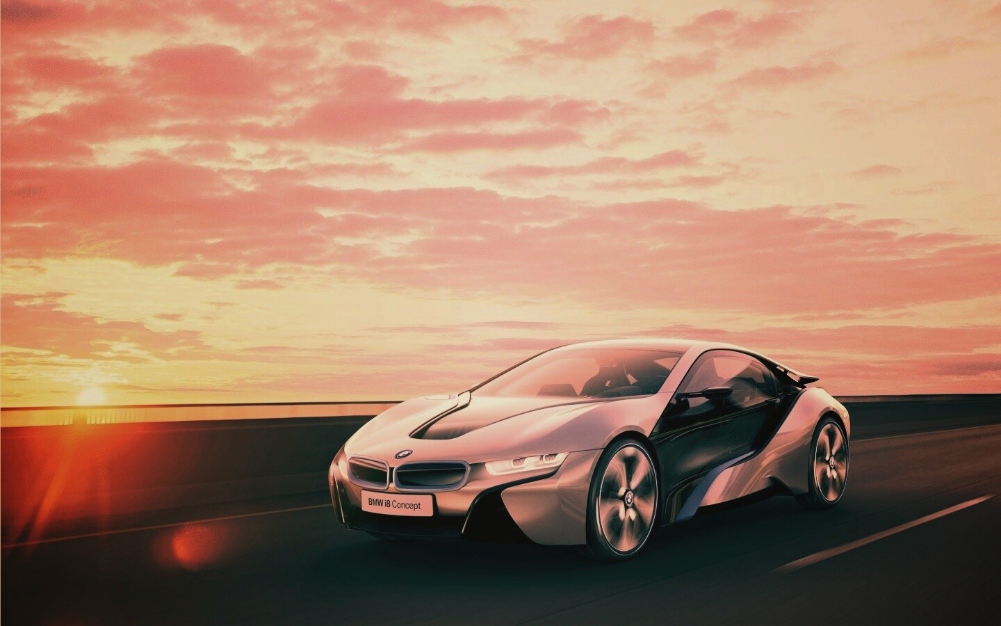 Концепт БМВ на дороге обои