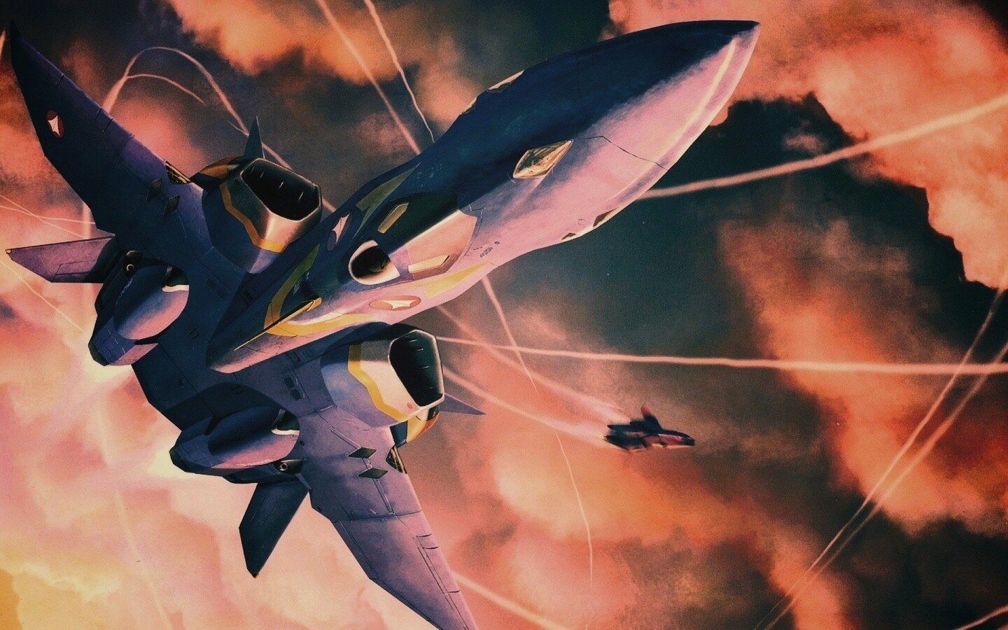 Фантастический самолёт делает бочку обои