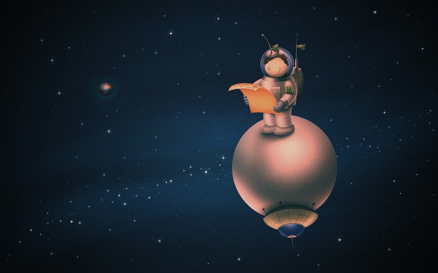 Космонват на луне обои