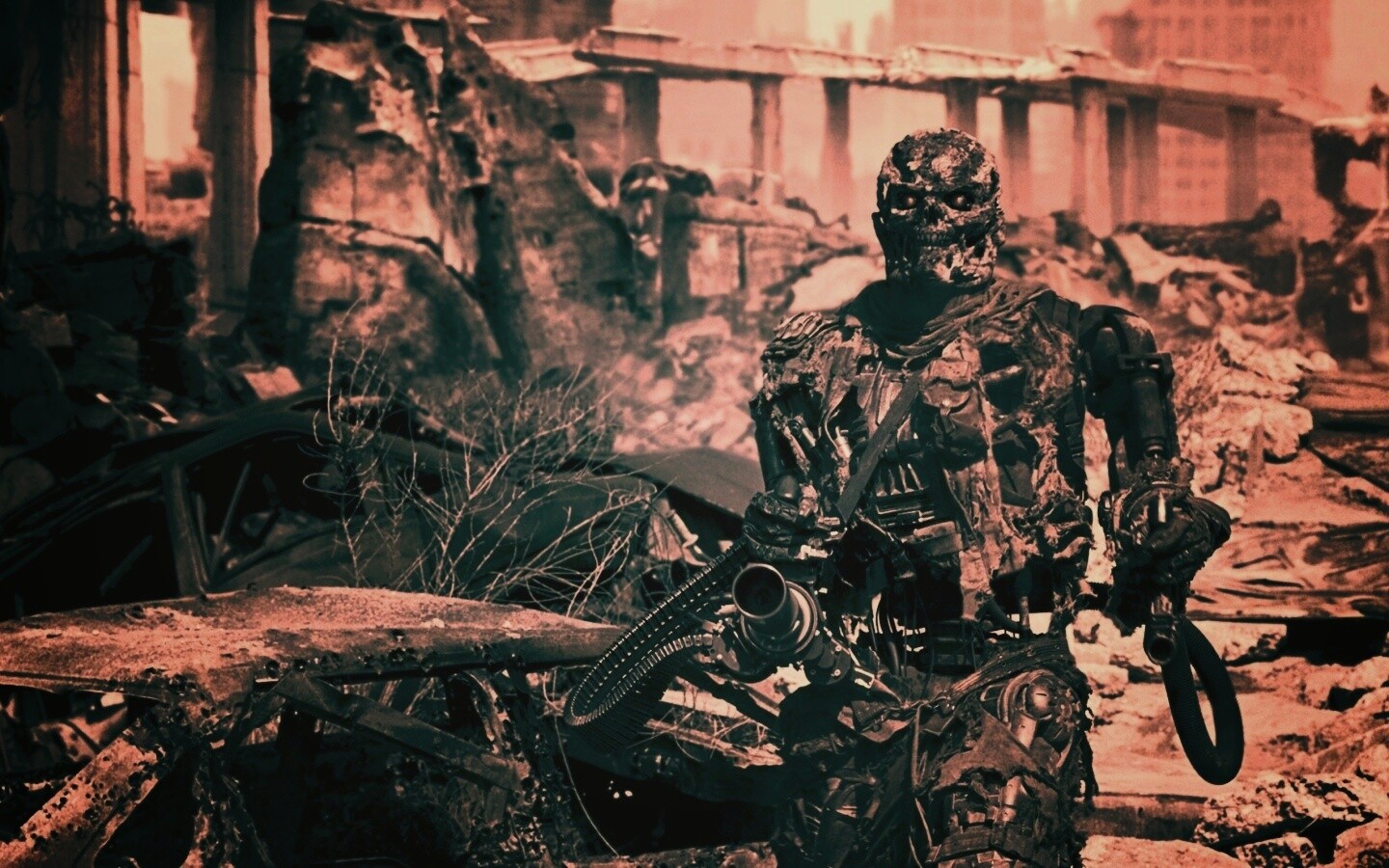 Терминатор на развалинах обои