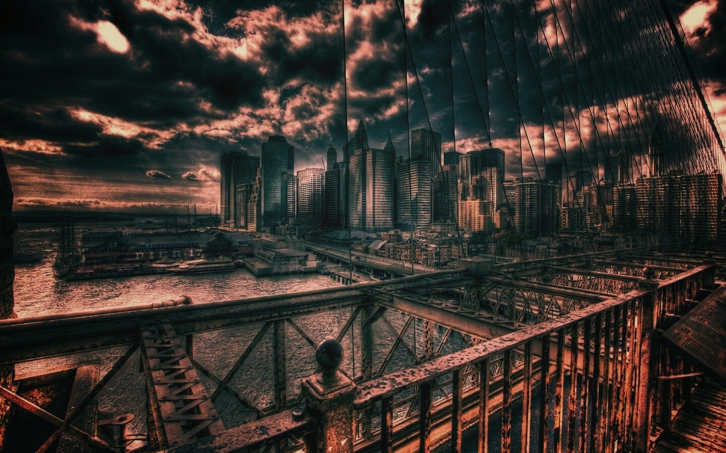 Вид с моста обои