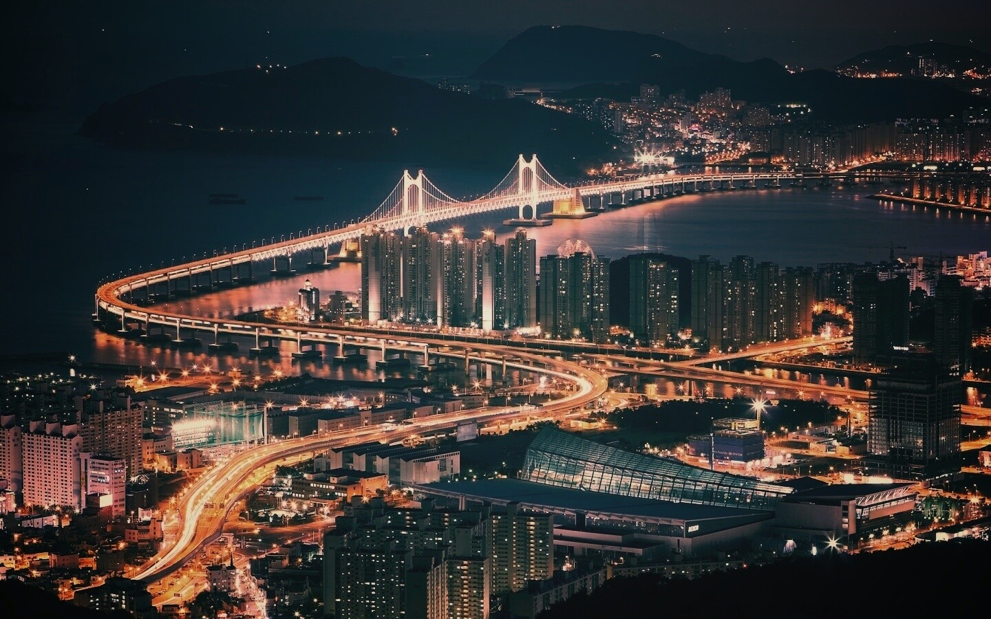 Ночной город обои