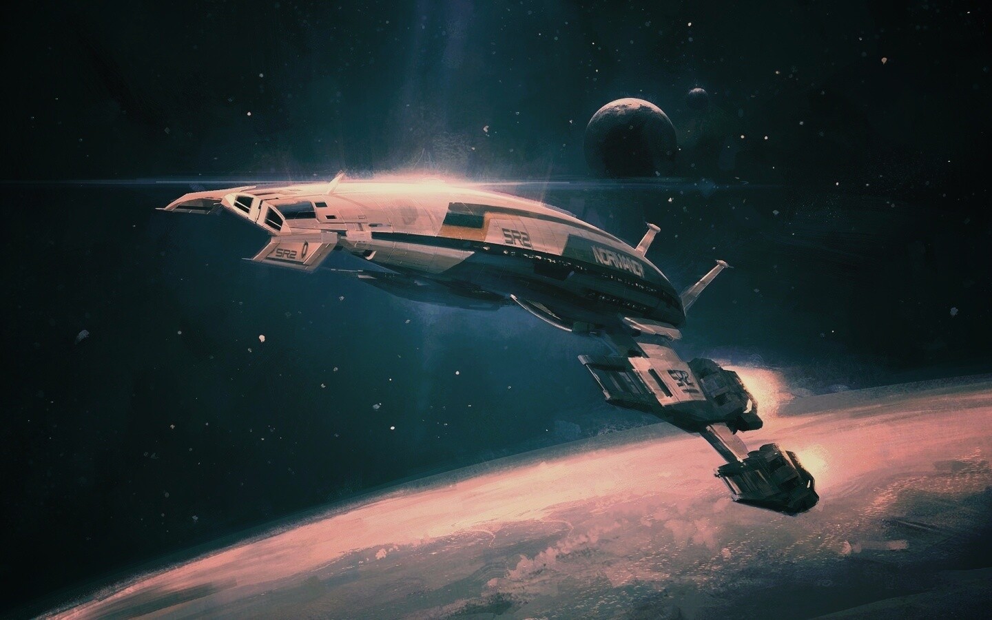 Корабль Normandy обои