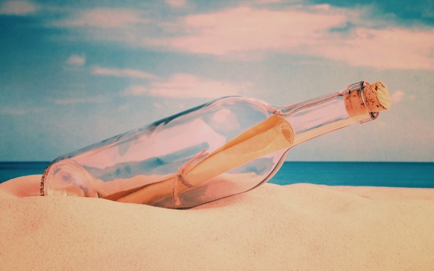 Послание в бутылке обои