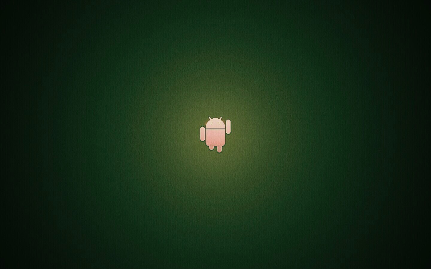 Логотип Android на зеленом фоне обои